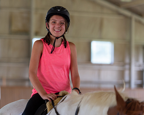 Happy rider at Maryland Therapeutic Riding
