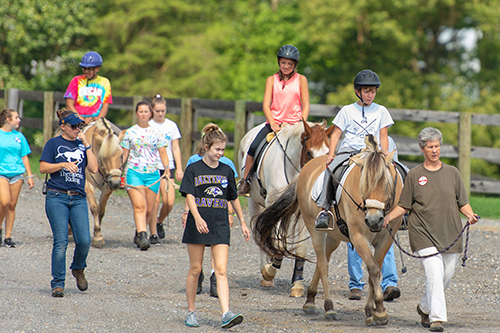 going for a walk at Maryland Therapeutic Riding