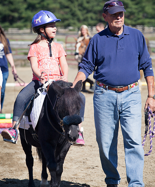 Going for a ride on a pony